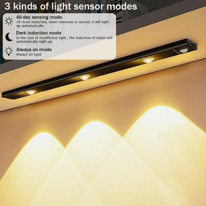 LED PIR Motion Sensor Cabinet Light – USB Rechargeable & Easy to Install