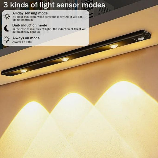 LED PIR Motion Sensor Cabinet Light – USB Rechargeable & Easy to Install