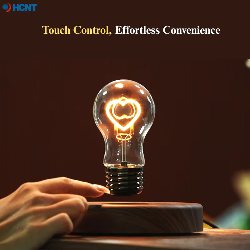 Levitating Bulb Lamp Magnetic Floating Light Desk Lamp Table Lamp Night Light Automatic Rotating Light for Unique Gifts