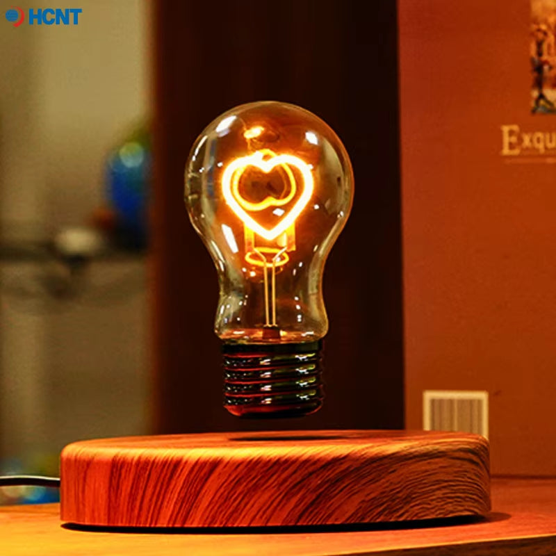 Levitating Bulb Lamp Magnetic Floating Light Desk Lamp Table Lamp Night Light Automatic Rotating Light for Unique Gifts