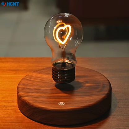 Levitating Bulb Lamp Magnetic Floating Light Desk Lamp Table Lamp Night Light Automatic Rotating Light for Unique Gifts